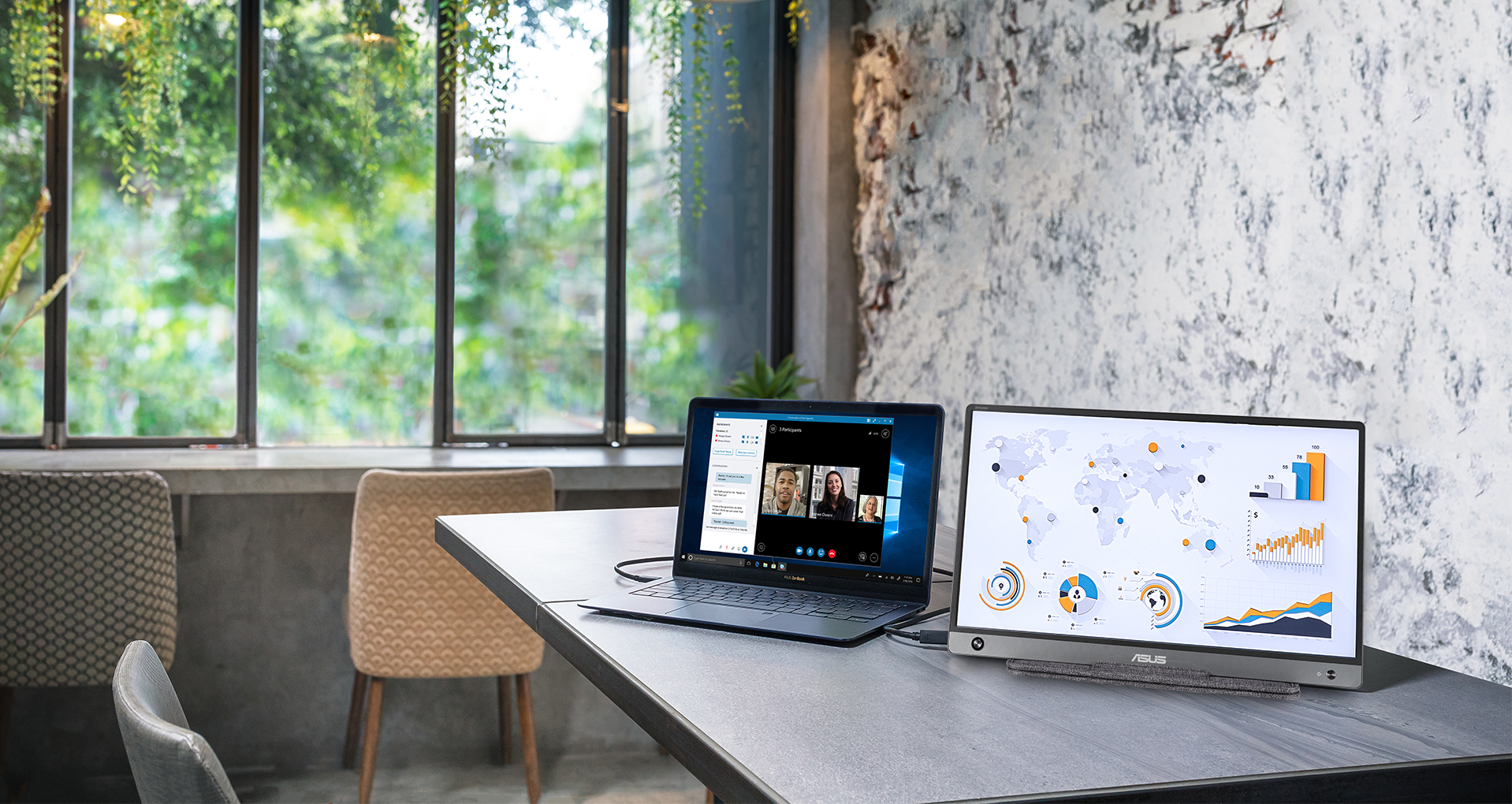 ZenScreen MB16AC uses IPS technology to give you more flexibility when extending your screen